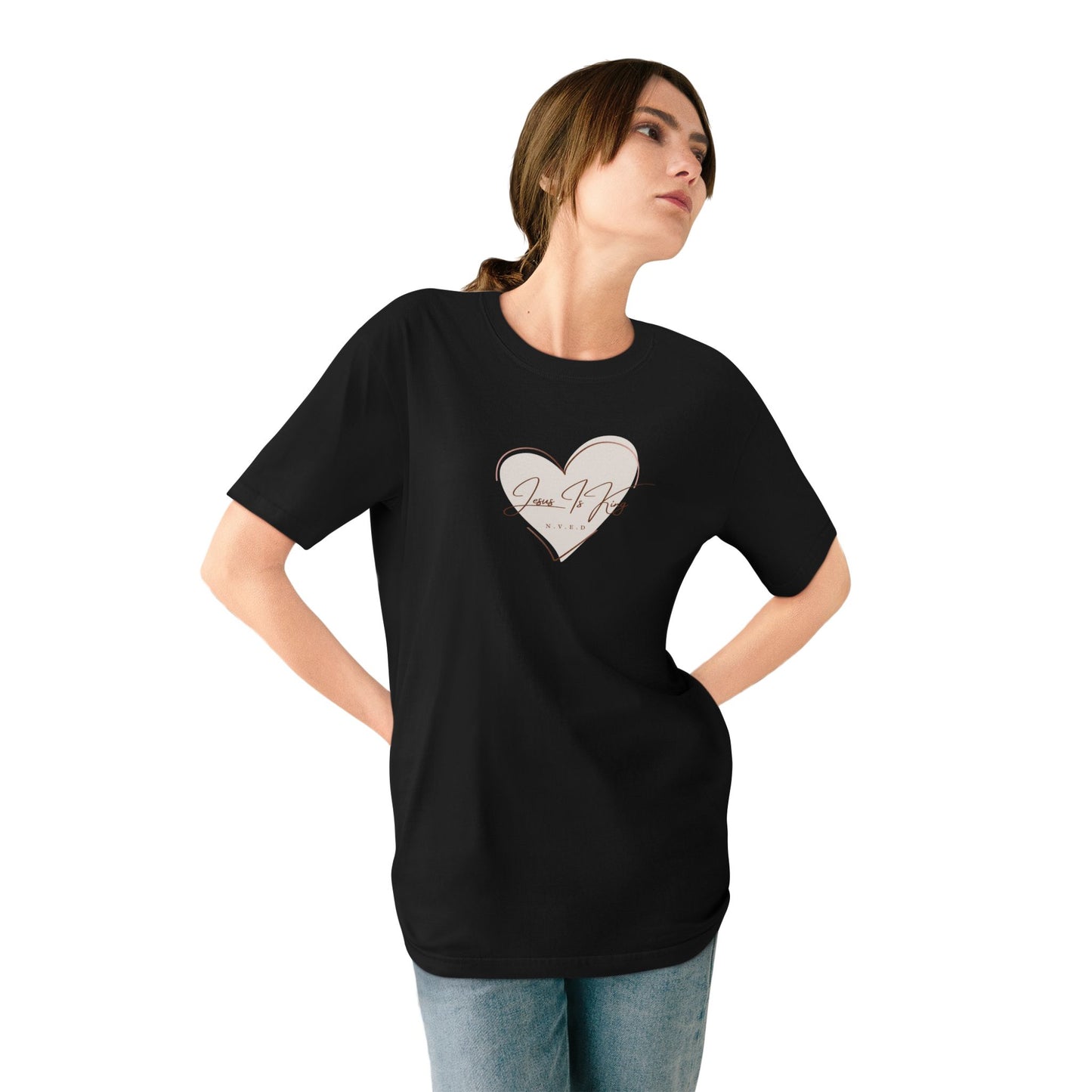 Jesus is King  N.V.E.D made with love Organic Staple T-shirt