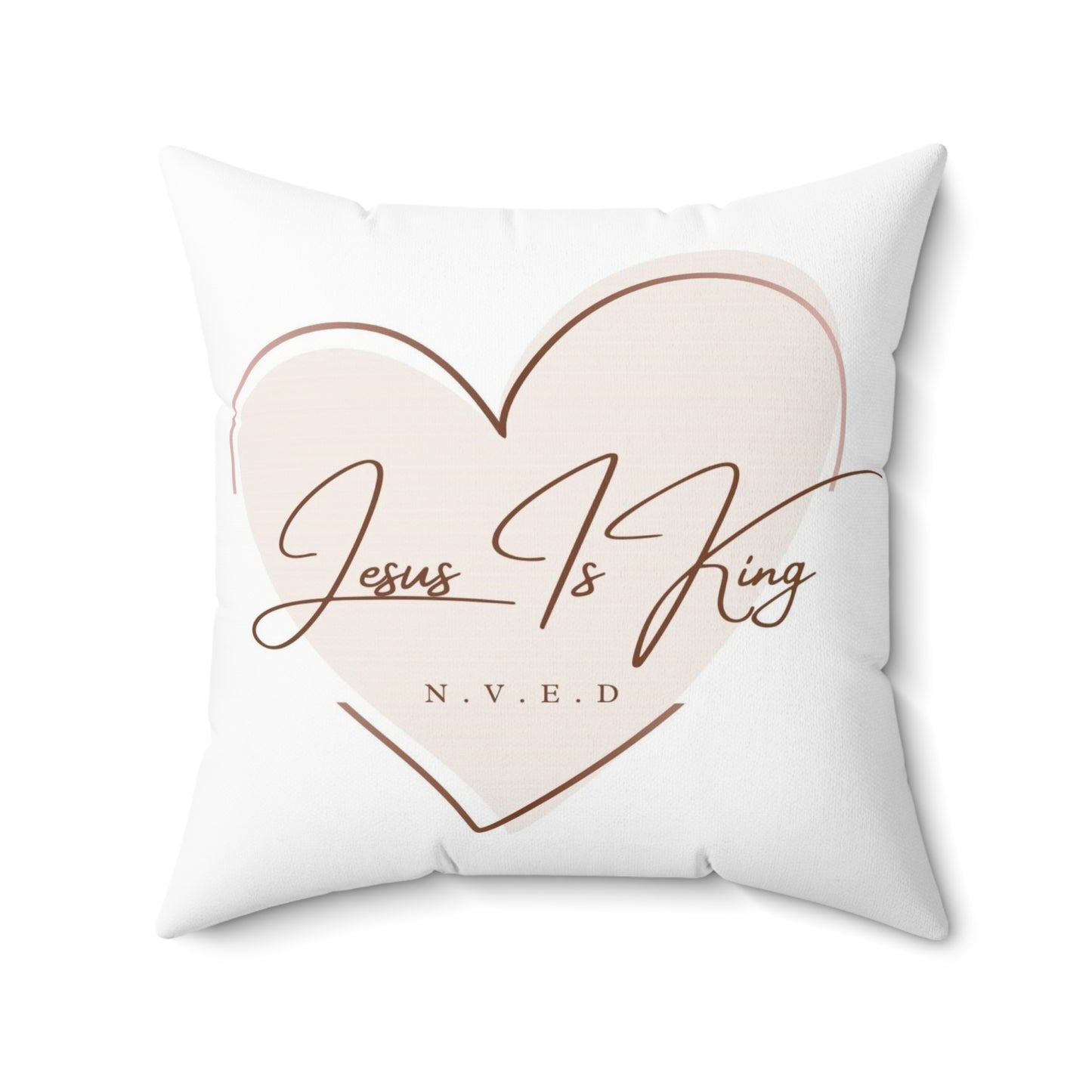 Jesus Is King Spun Polyester Square Pillow