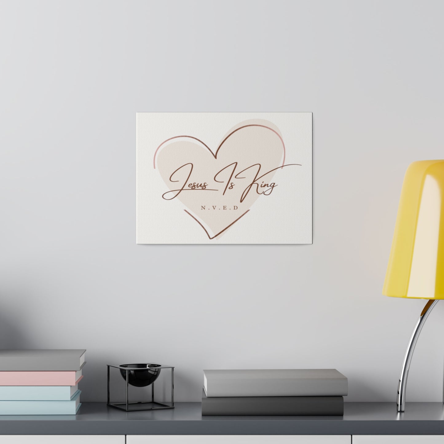 Jesus is King Pink Matte Canvas, Stretched, 0.75"