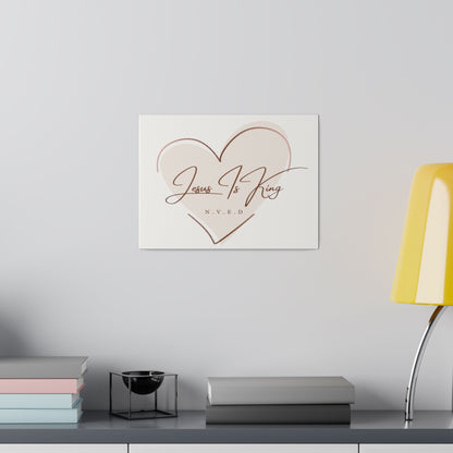Jesus is King Pink Matte Canvas, Stretched, 0.75"