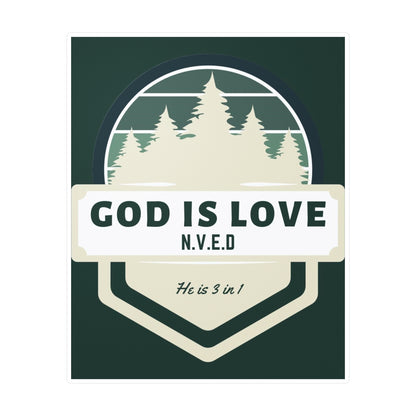 God Is Love He is 3 in 1 Kiss-Cut Vinyl Decals