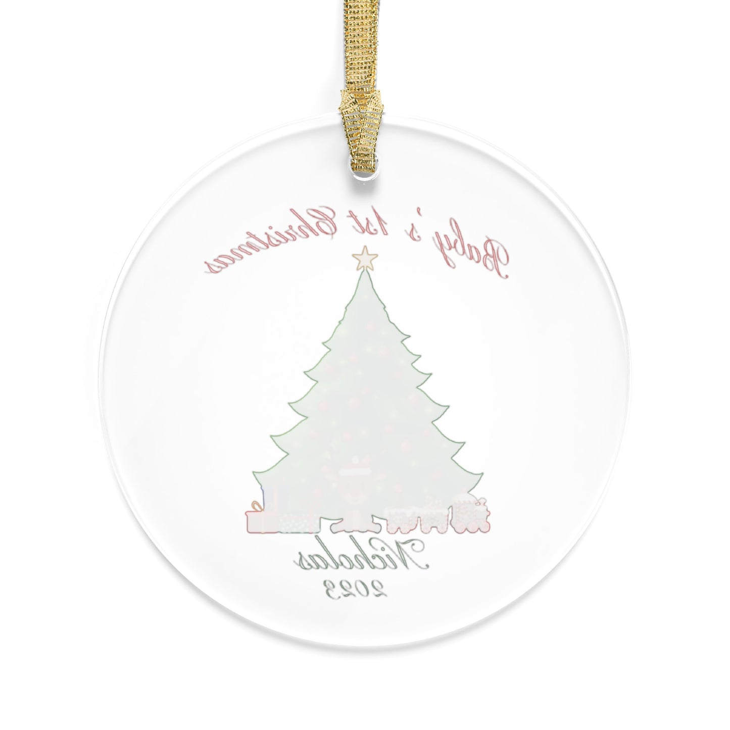 Personalized Baby's First Christmas Acrylic Ornaments 2023
