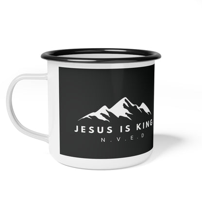 Jesus Is King Enamel Camp Cup