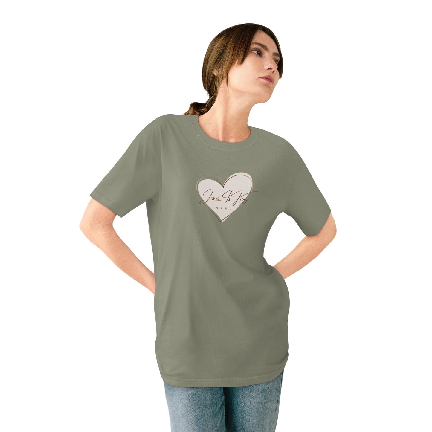 Jesus is King  N.V.E.D made with love Organic Staple T-shirt
