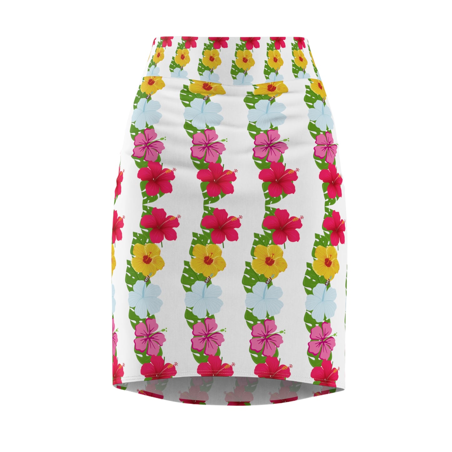 Summer Hawaiian Flowers Women's Pencil Skirt