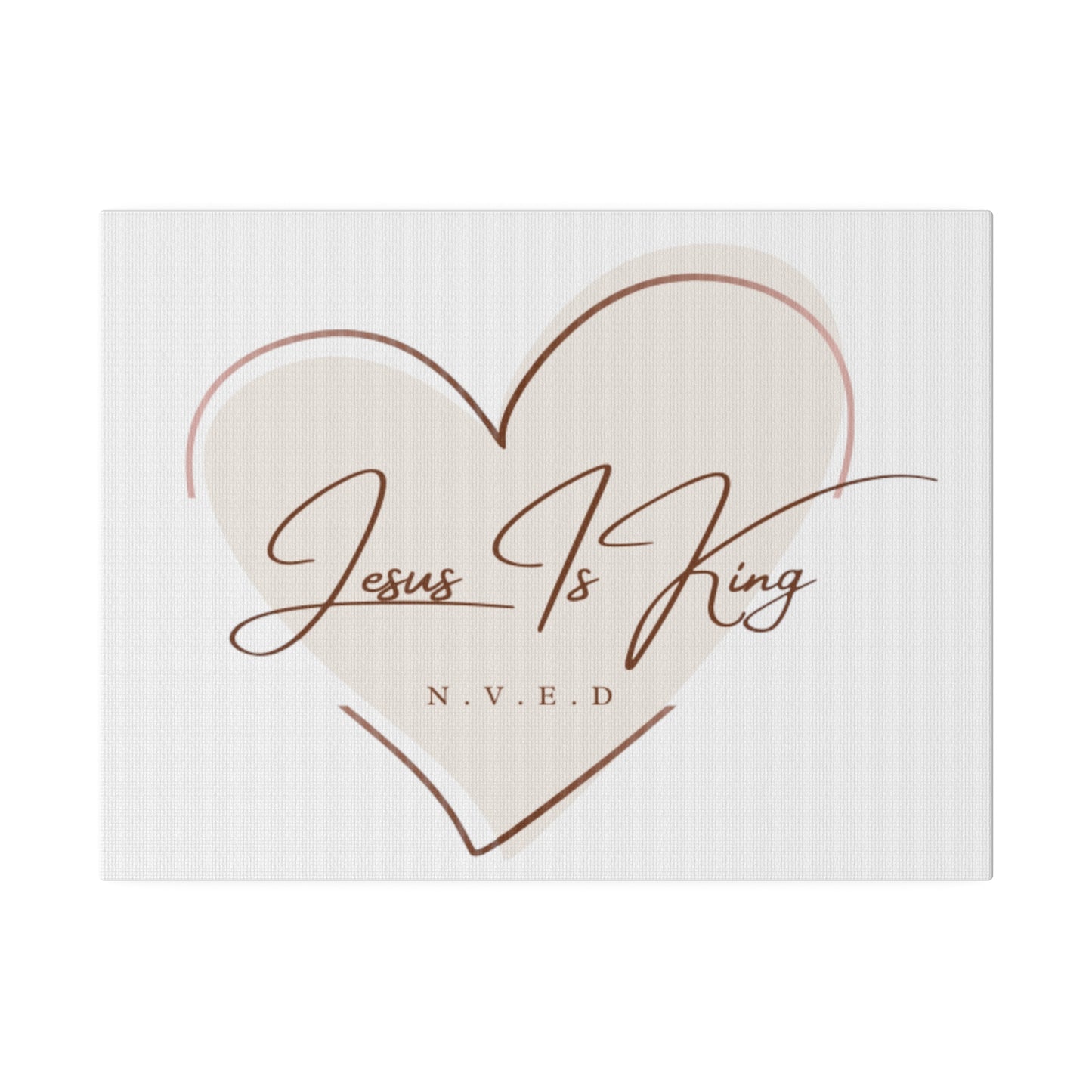 Jesus is King Pink Matte Canvas, Stretched, 0.75"