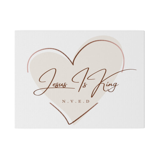 Jesus is King Pink Matte Canvas, Stretched, 0.75"