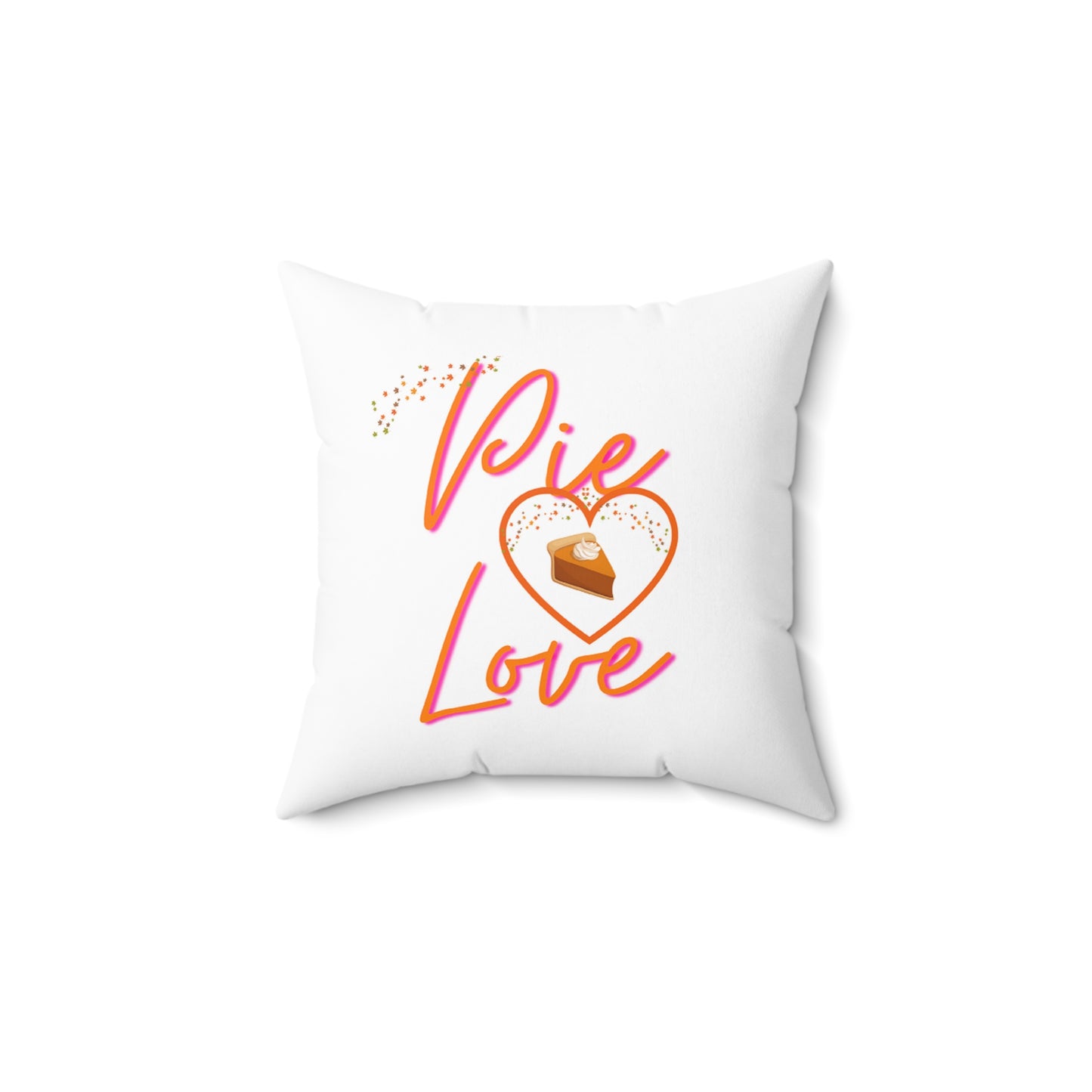 Pie Love Throw Pillow, Spun Polyester Square Pillow