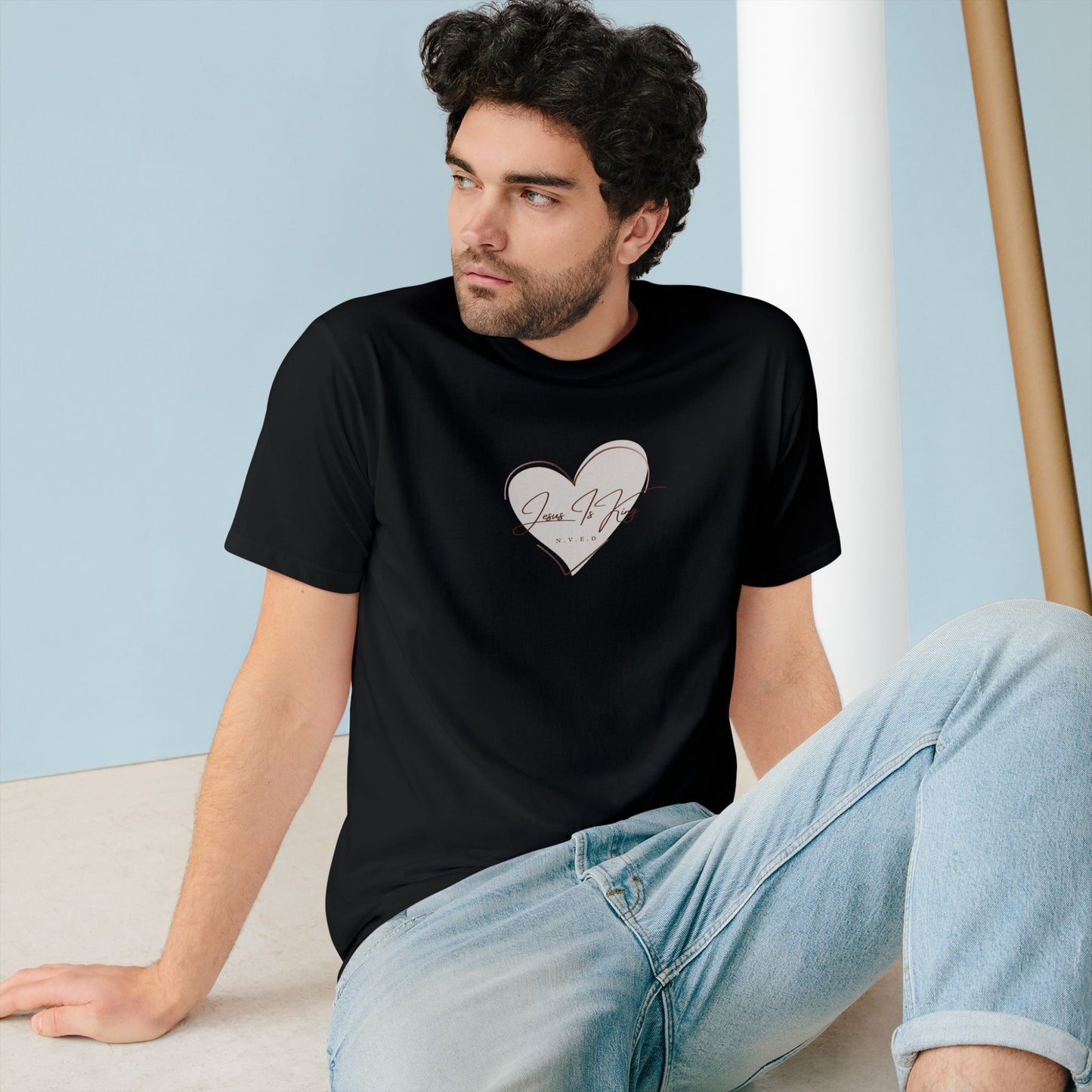 Jesus is King  N.V.E.D made with love Organic Staple T-shirt