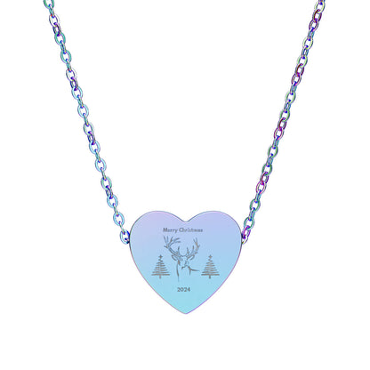 Personalize Heart Necklace (Engraving)