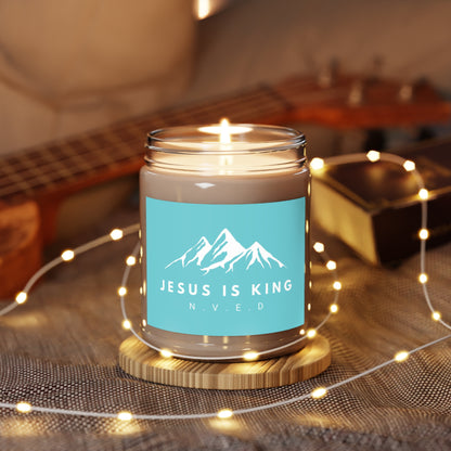 Jesus is King Teal Scented Candles, 9oz