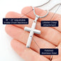 Personalized Stainless-steel Cross with snake chain Jesus Is King - Christians Unite  Best Gift for all occasions