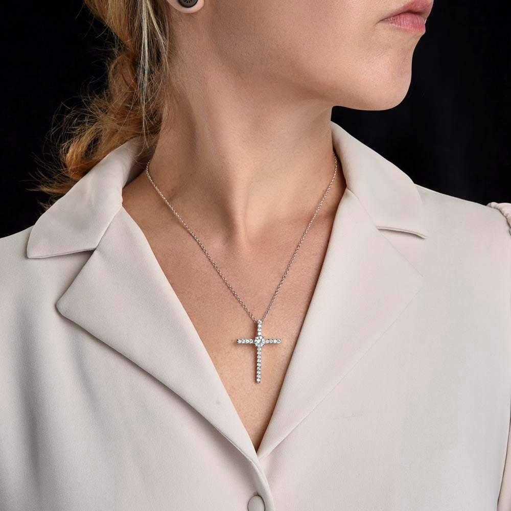 14K White Gold Dipped Cubic Zirconia Stones Beautiful Womens Necklace best gift for all occasions Weddings, Baptisms, Birthdays, Christmas and and all ages