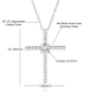 14K White Gold Dipped Cubic Zirconia Stones Beautiful Womens Necklace best gift for all occasions Weddings, Baptisms, Birthdays, Christmas and and all ages