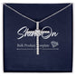 14K White Gold Dipped Cubic Zirconia Stones Beautiful Womens Necklace best gift for all occasions Weddings, Baptisms, Birthdays, Christmas and and all ages